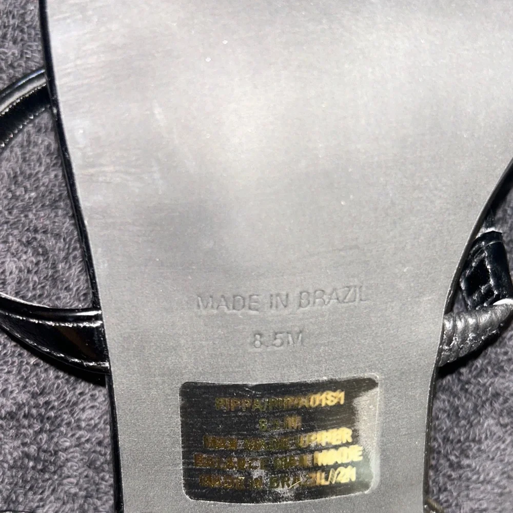 Steve Madden Shiny Black Strappy Heels - Picture 3 of 7